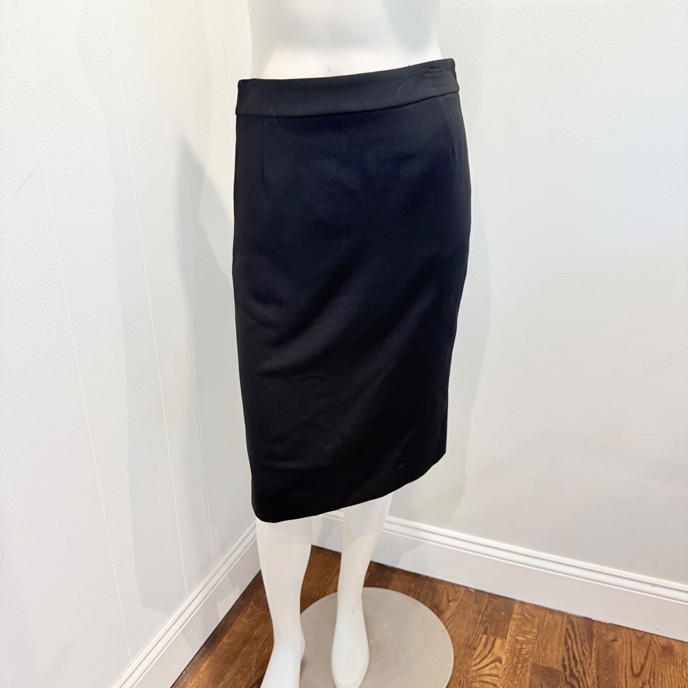 J.Crew Black Wool Pencil Skirt Professional Career Wear | Size 4